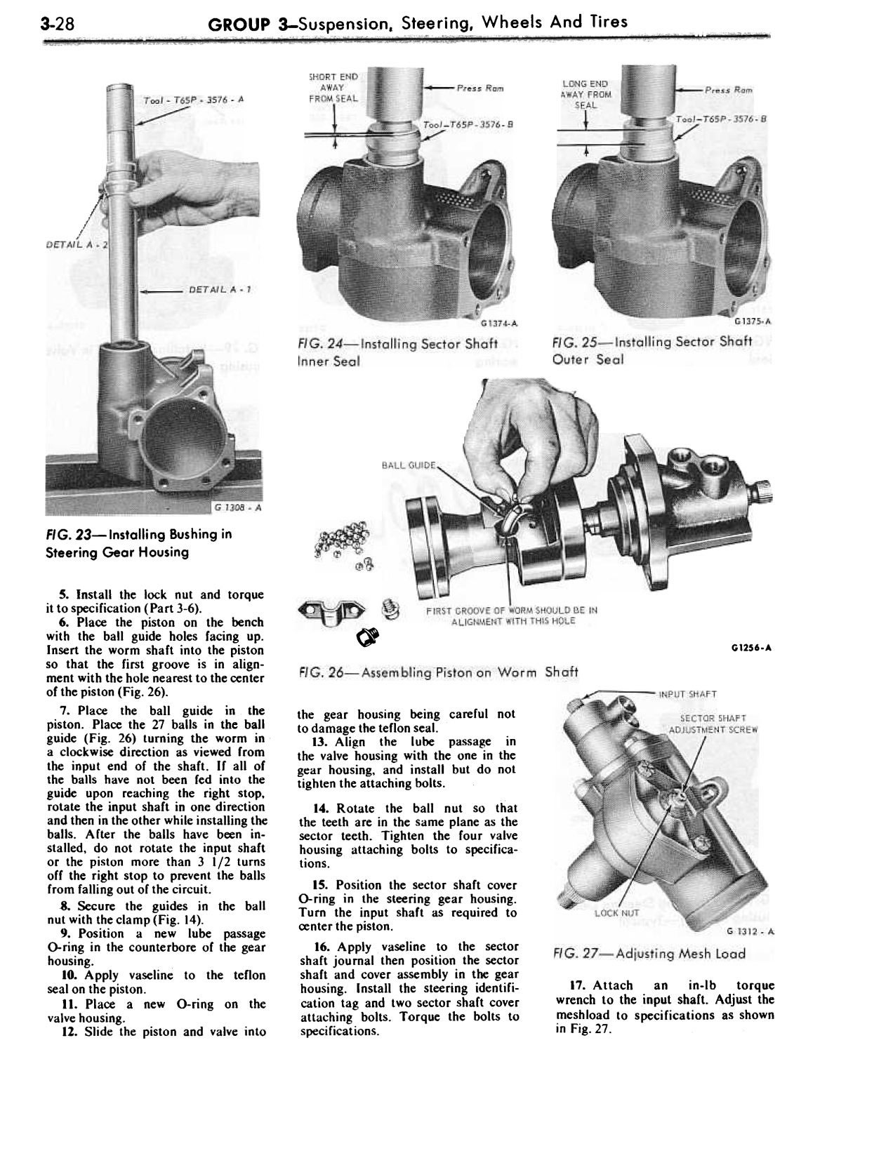 Group 3 Suspension, Steering, Wheels and Tires